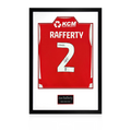 Joe Rafferty Match-Worn & Signed Rotherham United Shirt Premium Frame