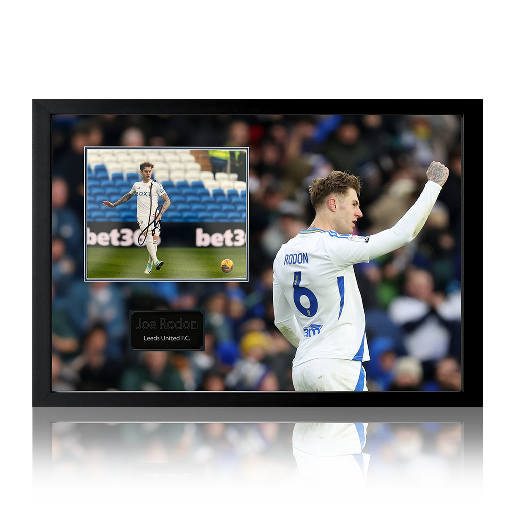 Joe Rondon Signed Leeds United Image Iconic Frame