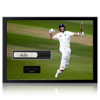 Joe Root Signed Mini Cricket Bat Iconic Frame