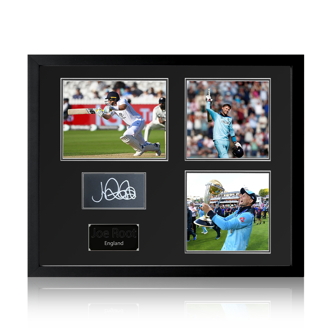 Joe Root Signed England Cricket Cut Deluxe Mount Frame
