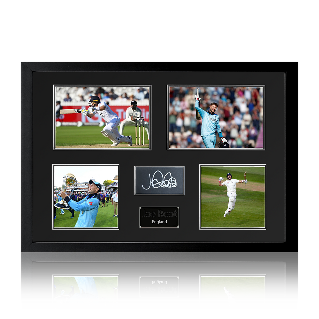 Joe Root Signed England Cricket Cut Iconic Frame