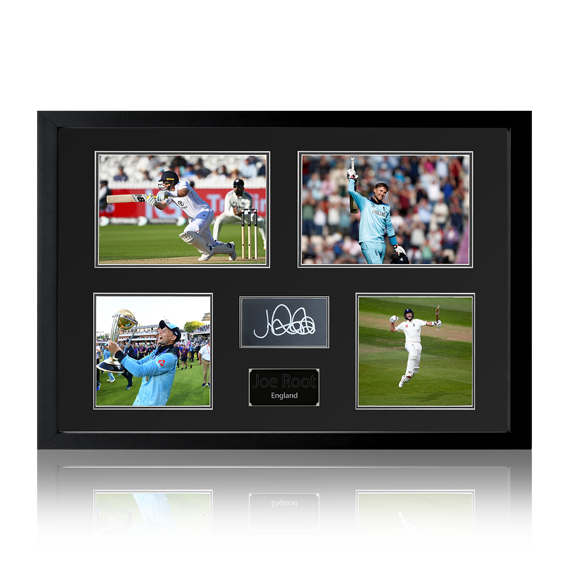 Joe Root Signed England Cricket Cut Iconic Frame