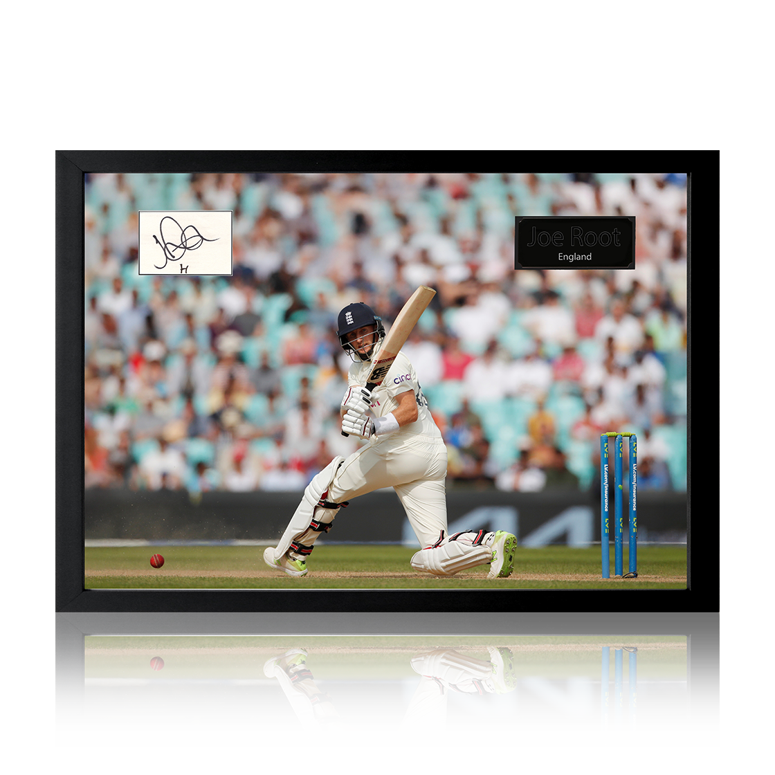 Joe Root Signed England Cricket Cut Iconic Frame