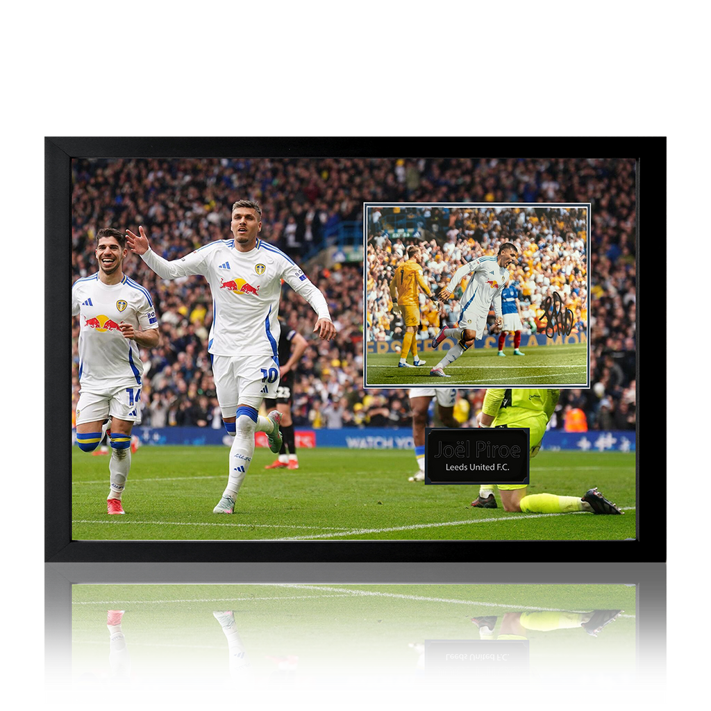 Joël Piroe Signed Leeds United Image Iconic Frame