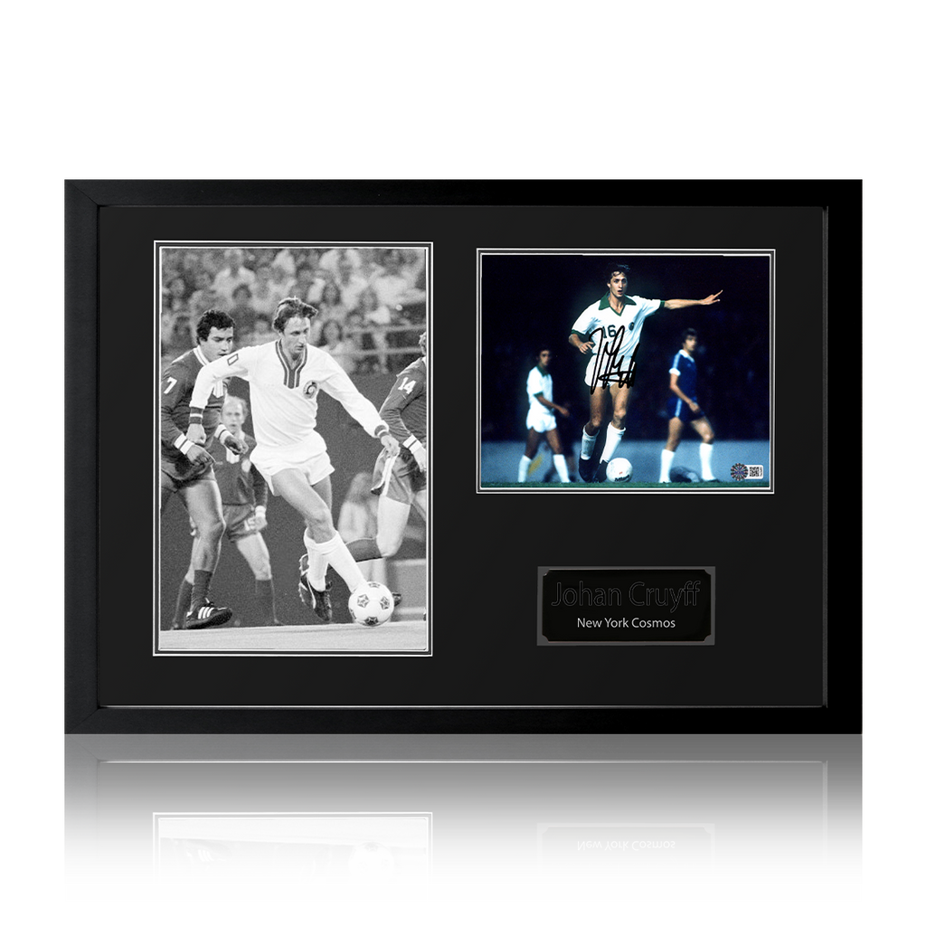Johan Cruyff Signed New York Cosmos Iconic Frame