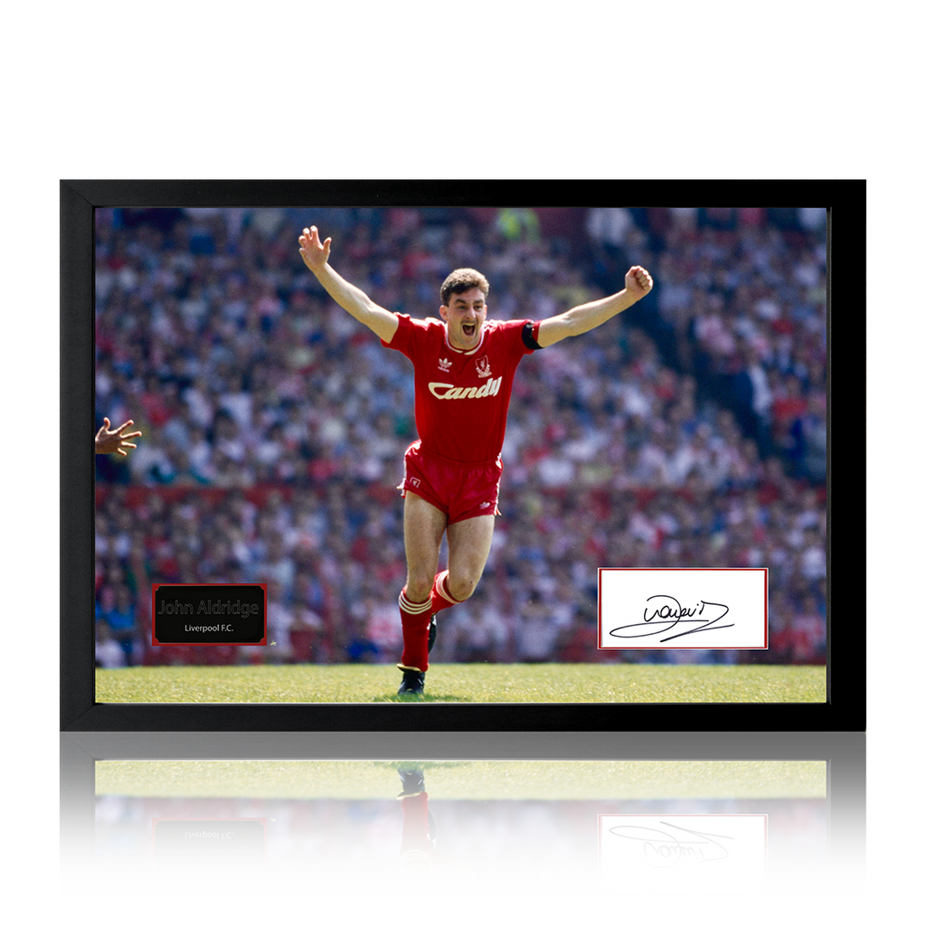 John Aldridge Signed Liverpool Cut Iconic Frame