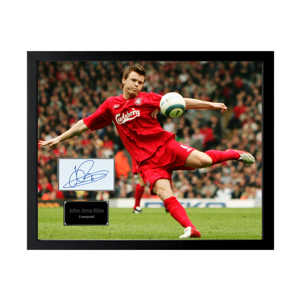 John Arne Riise Signed Liverpool Cut Deluxe Mount Frame