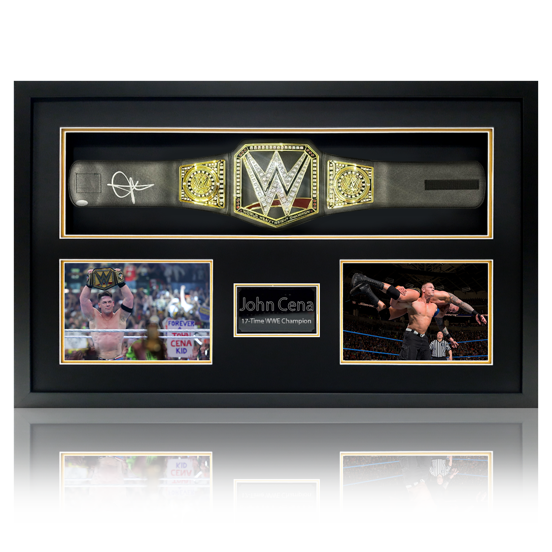 John Cena Signed WWE Belt Premium Frame (JSA)