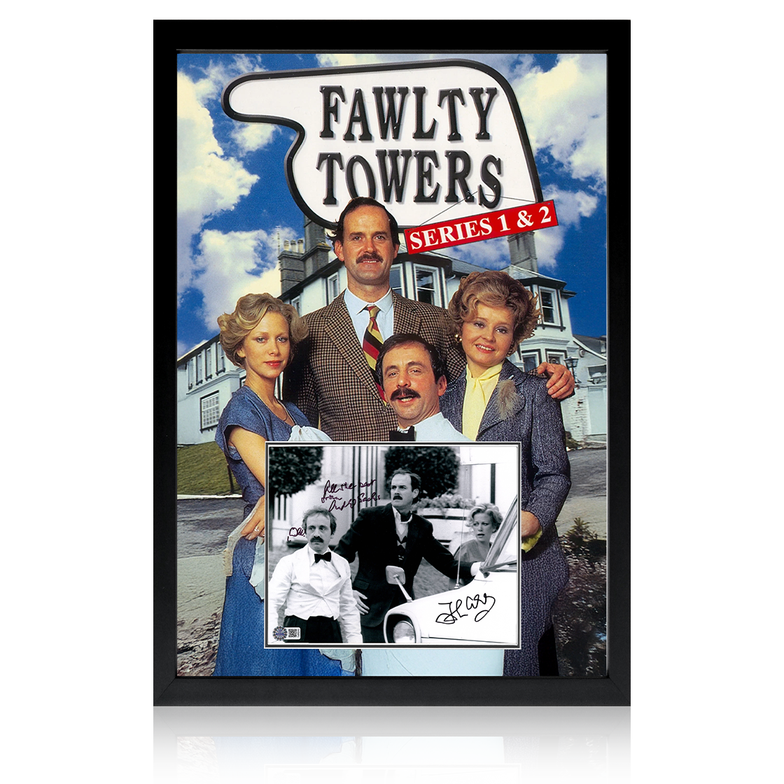 John Cleese & Andrew Sachs Signed Fawlty Towers Image Iconic Frame (AFTAL Authentication)