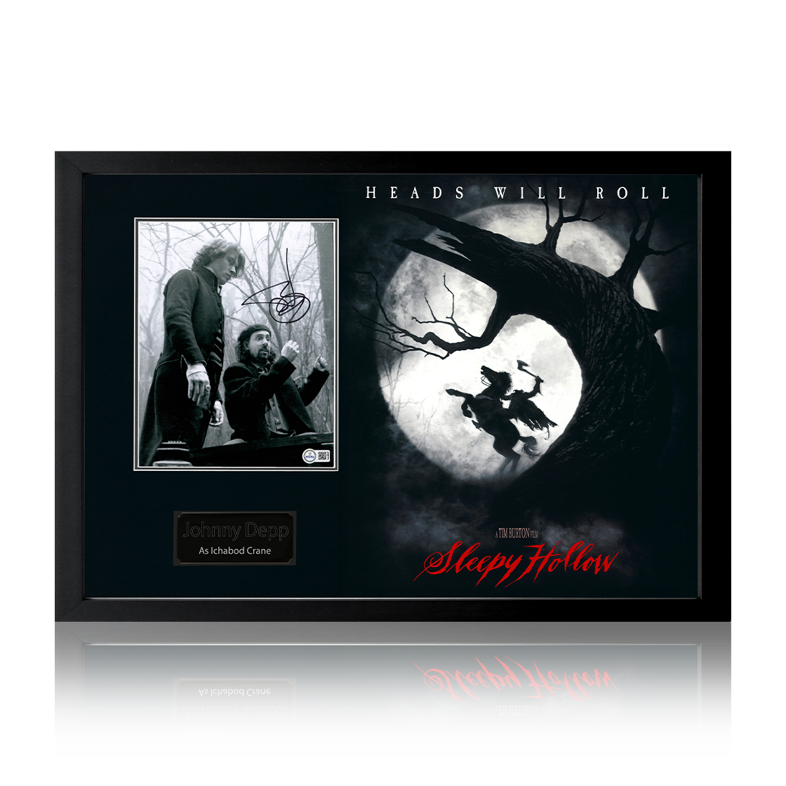 Johnny Depp Signed Sleepy Hollow Image Iconic Frame (AFTAL Authentication)