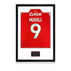 Jordan Hugill Match-Worn & Signed Rotherham United Shirt Premium Frame
