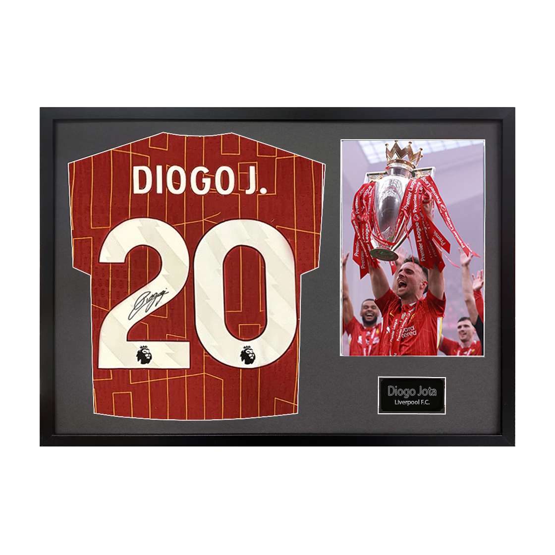 Diogo Jota Signed Liverpool Shirt Classic Frame (ACG Cert)