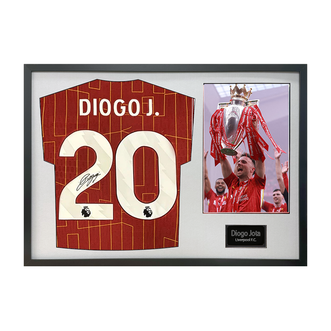 Diogo Jota Signed Liverpool Shirt Classic Frame (ACG Cert)