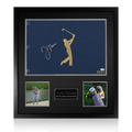 Justin Thomas Signed The Players Tournament Pin Flag Elite Frame (JSA)