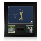 Justin Thomas Signed The Players Tournament Pin Flag Elite Frame (JSA)