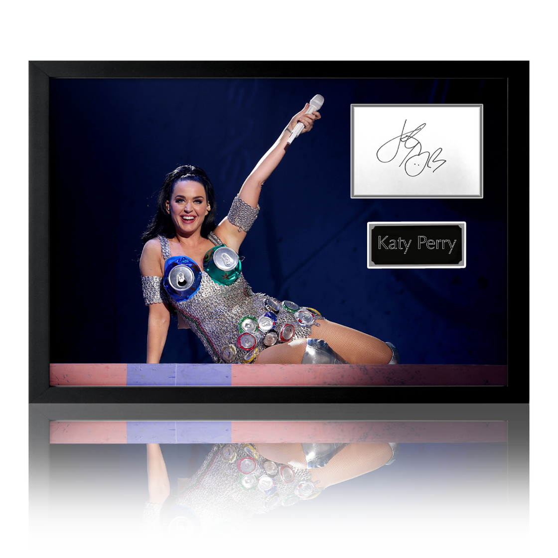 Katy Perry Signed Index Card Iconic Frame