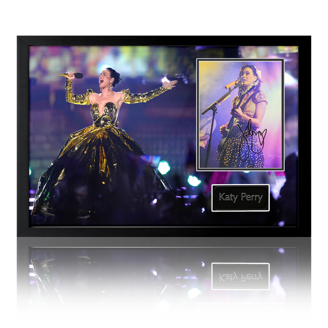 Katy Perry Signed 12x8 Image Iconic Frame