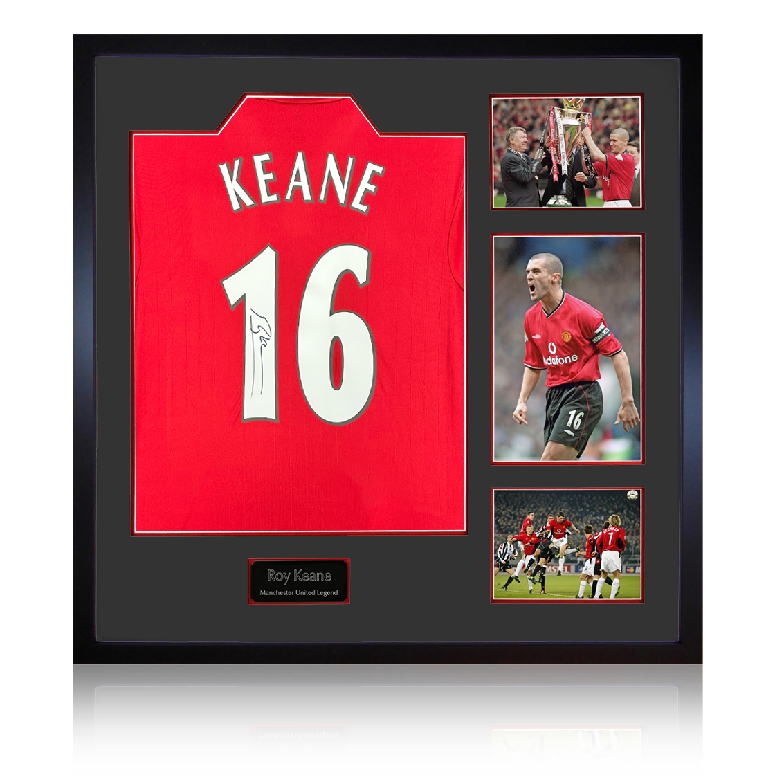 Roy Keane Signed Manchester United Shirt Elite Frame