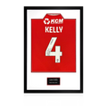 Liam Kelly Match-Worn & Signed Rotherham United Shirt Premium Frame
