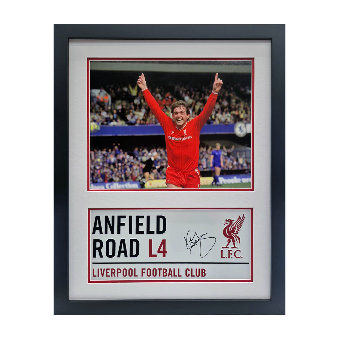 Kenny Dalglish Signed Anfield Road Sign Iconic Frame