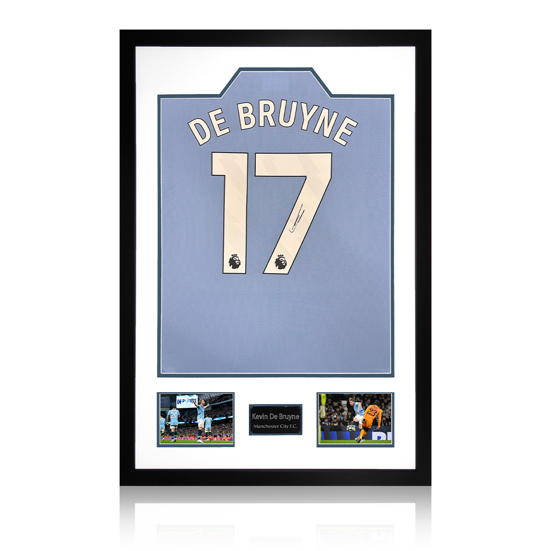 Kevin De Bruyne Signed Manchester City Shirt Premium Frame