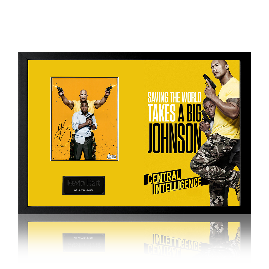 Kevin Hart Signed Central Intelligence Image Iconic Frame (Beckett)