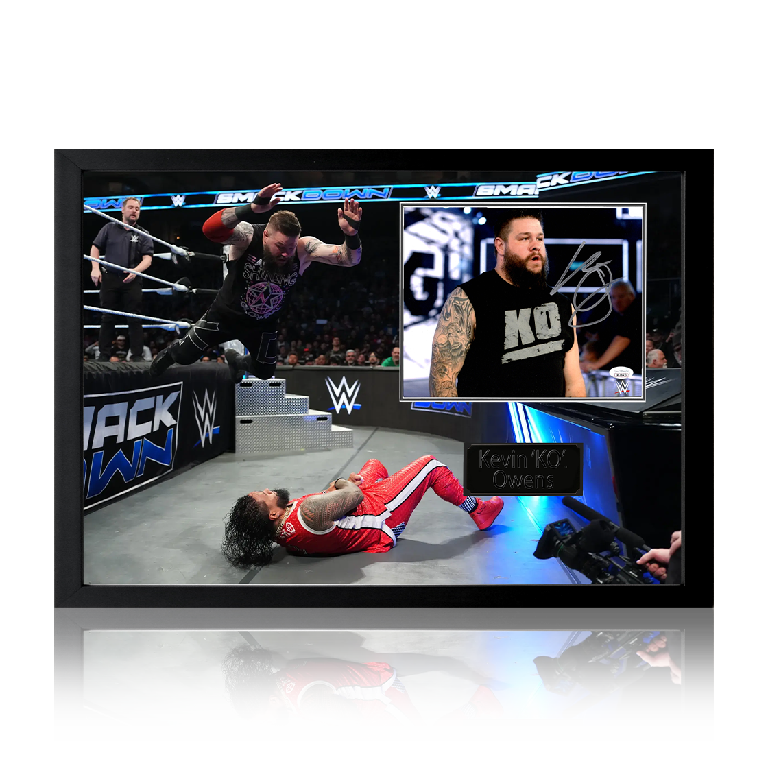 Kevin Owens Signed Image Iconic Frame (JSA)