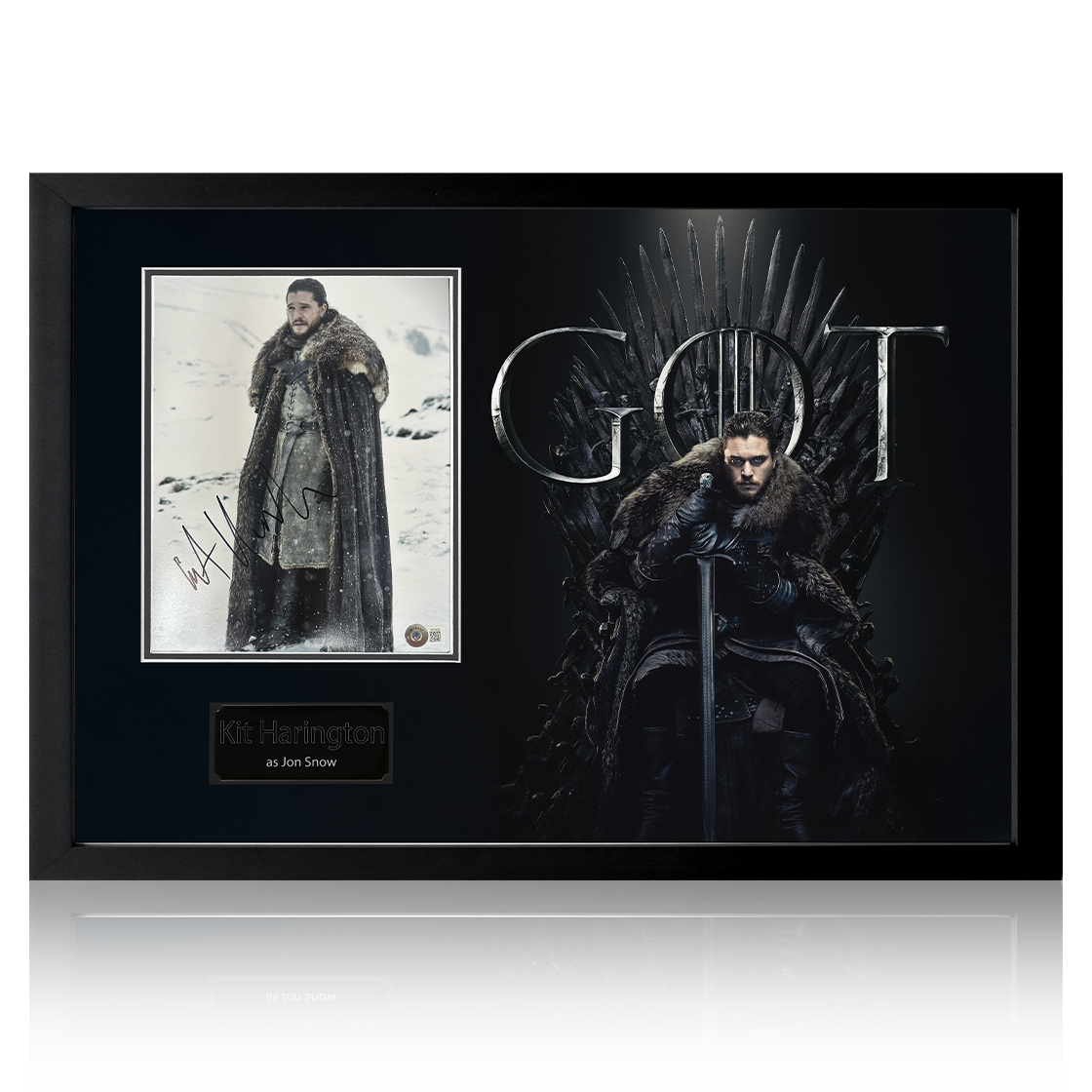 Kit Harington Signed Game Of Thrones Image Iconic Frame (Beckett) The