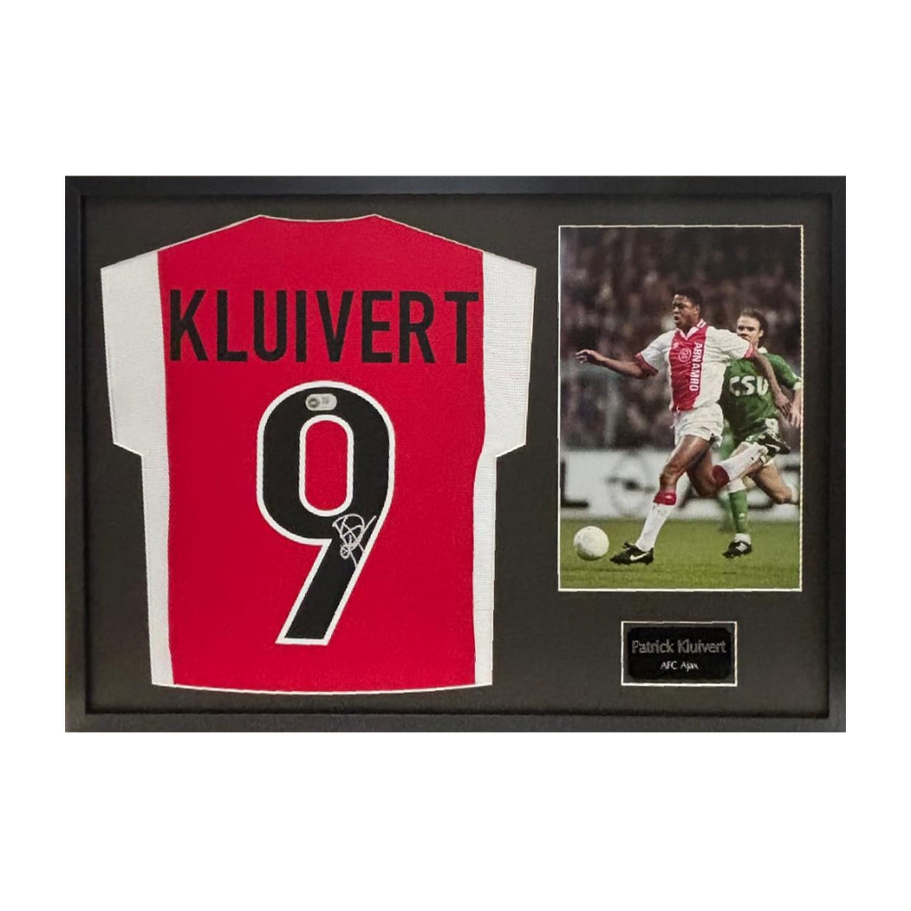Patrick Kluivert Signed Ajax Shirt Classic Frame (ACG Cert)