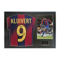 Patrick Kluivert Signed Barcelona Shirt Classic Frame (ACG Cert)