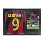 Patrick Kluivert Signed Barcelona Shirt Classic Frame (ACG Cert)