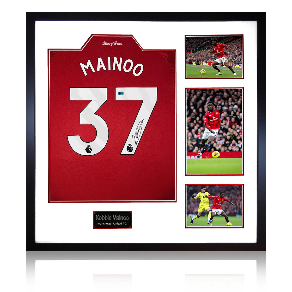 Kobbie Mainoo Signed Manchester United Elite Frame (ACG Cert)