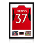 Kobbie Mainoo Signed Manchester United Display