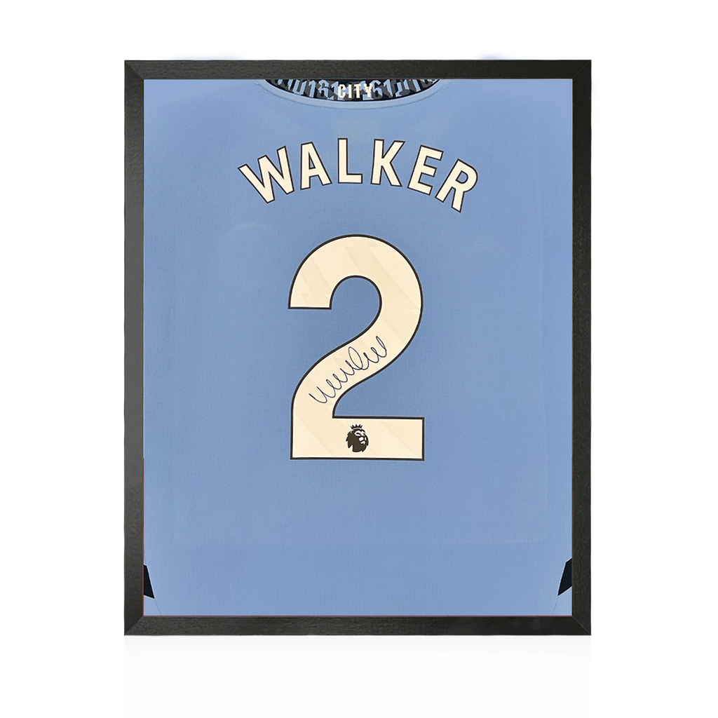 Kyle Walker Signed Manchester City 24/25 Shirt Compact Frame