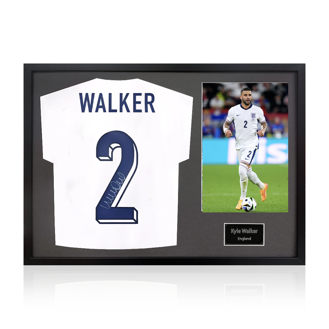 Kyle Walker Signed England Shirt Classic Frame