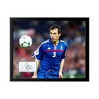 Laurent Blanc Signed France Cut Deluxe Mount Frame