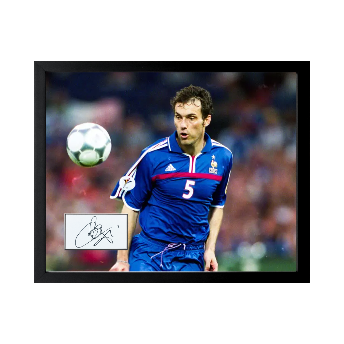 Laurent Blanc Signed France Cut Deluxe Mount Frame