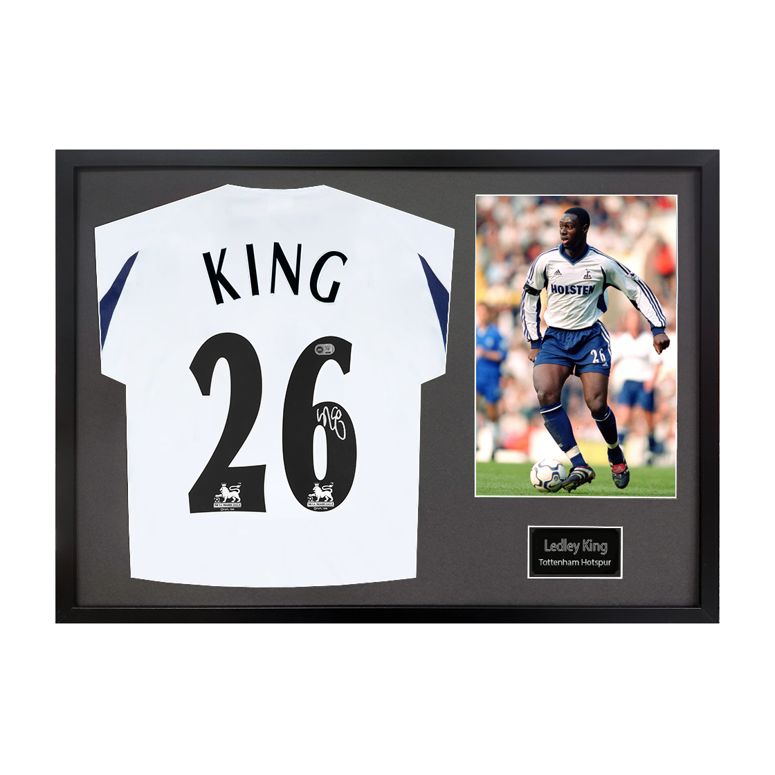 Ledley King Signed Tottenham Hotspur Shirt Classic Frame (ACG Cert)
