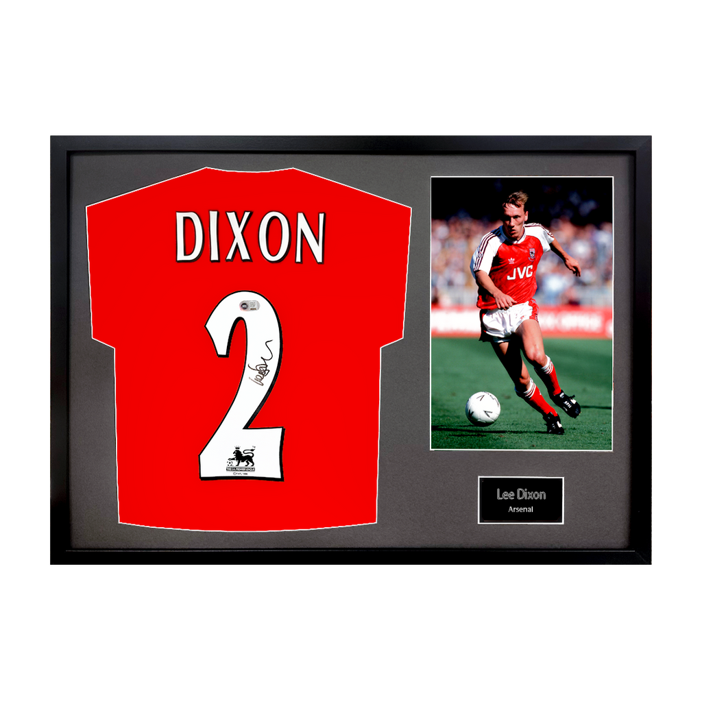 Lee Dixon Signed Arsenal Shirt Classic Frame (ACG Cert)
