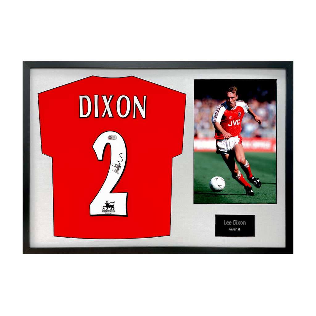 Lee Dixon Signed Arsenal Shirt Classic Frame (ACG Cert)