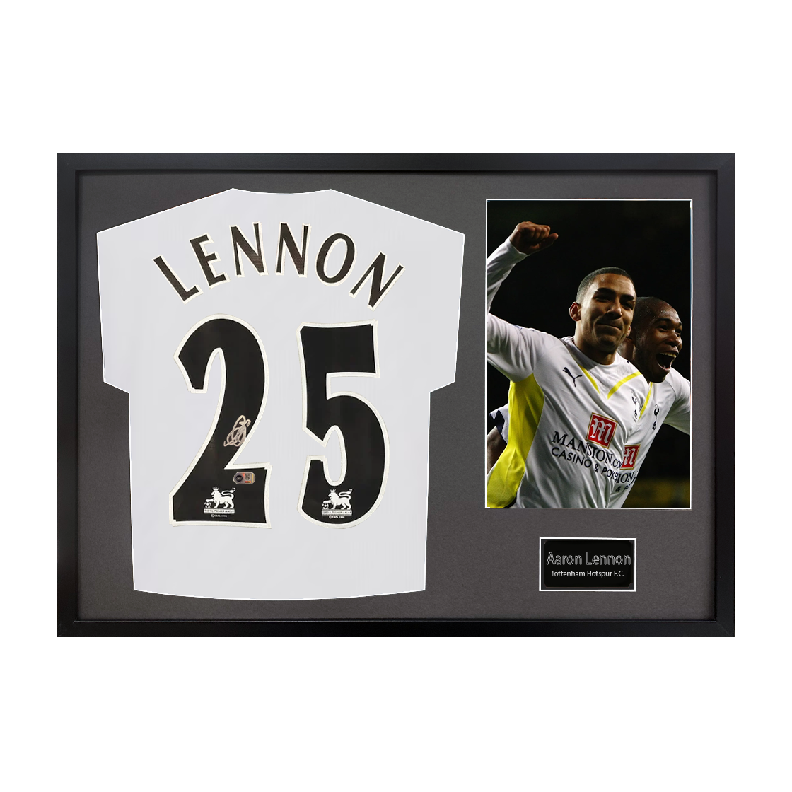 Aaron Lennon Signed Tottenham Hotspur Shirt Classic Frame (ACG Cert)