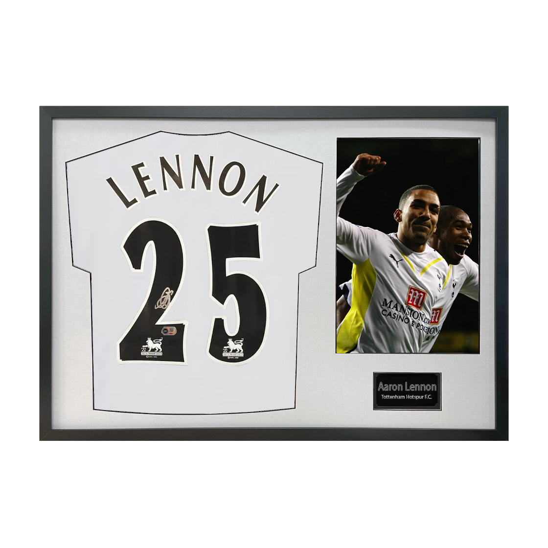 Aaron Lennon Signed Tottenham Hotspur Shirt Classic Frame (ACG Cert)