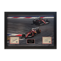 Lewis Hamilton & Charles Leclerc Signed Cut Iconic Frame (ACG Cert)
