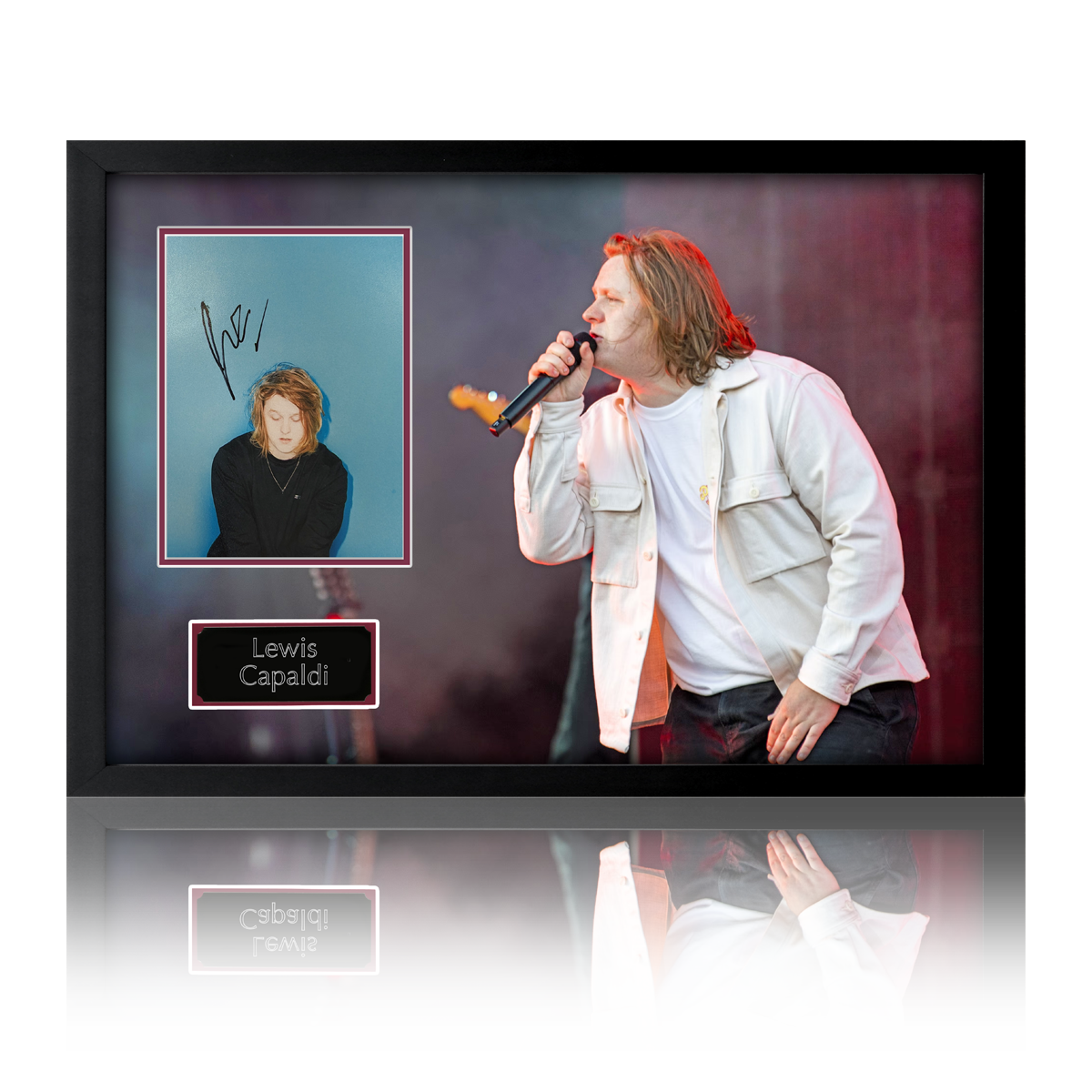 Lewis Capaldi Signed Image Iconic Frame