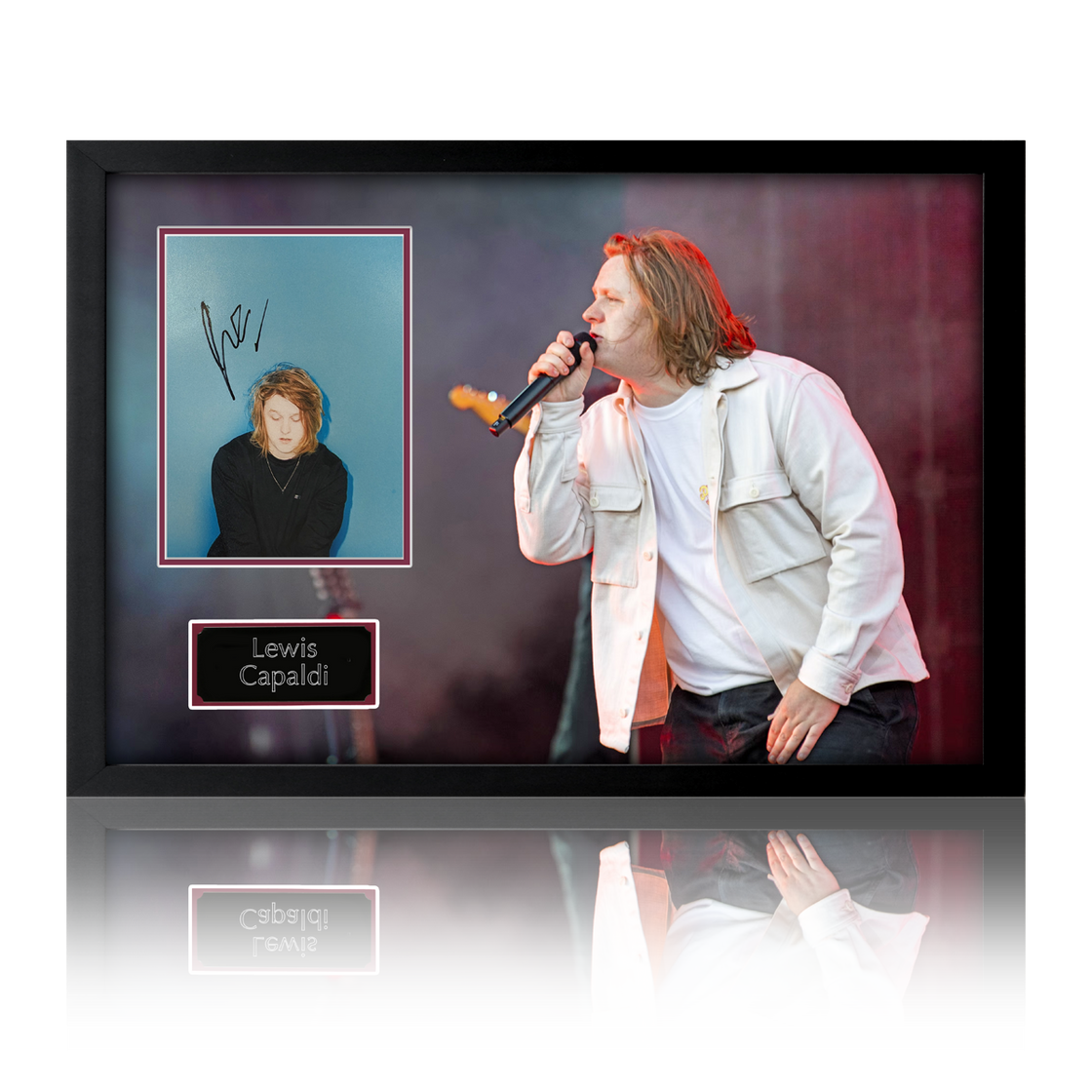 Lewis Capaldi Signed Image Iconic Frame