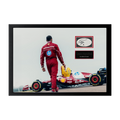 Lewis Hamilton Signed Scuderia Ferrari Cut Iconic Frame