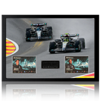 Lewis Hamilton & George Russell Signed Mercedes F1 Iconic Frame