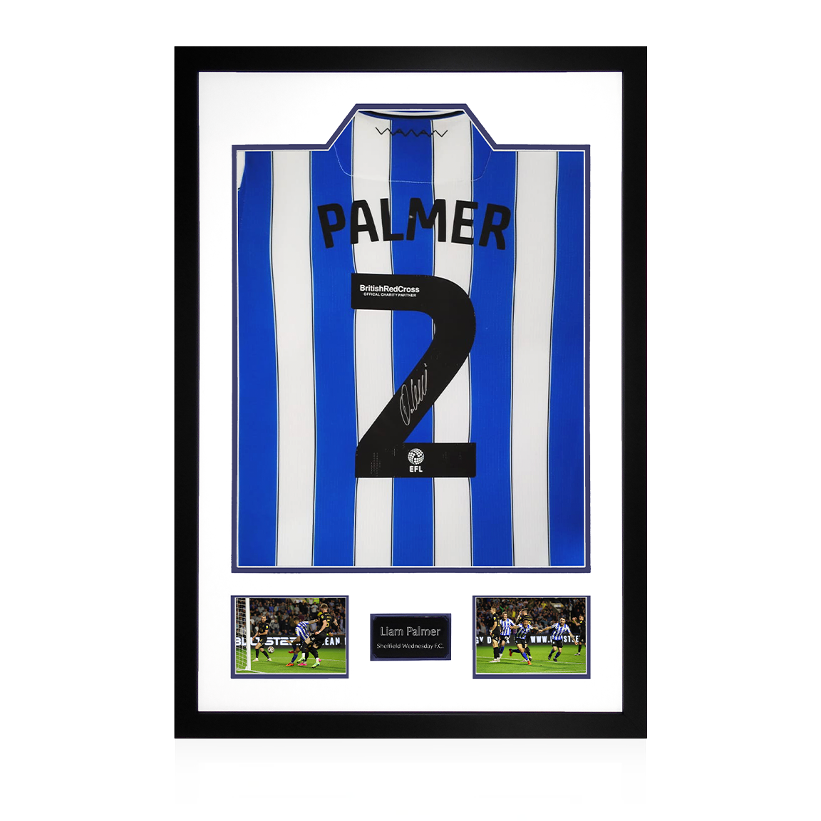 Liam Palmer Signed Sheffield Wednesday Home Shirt Premium Frame