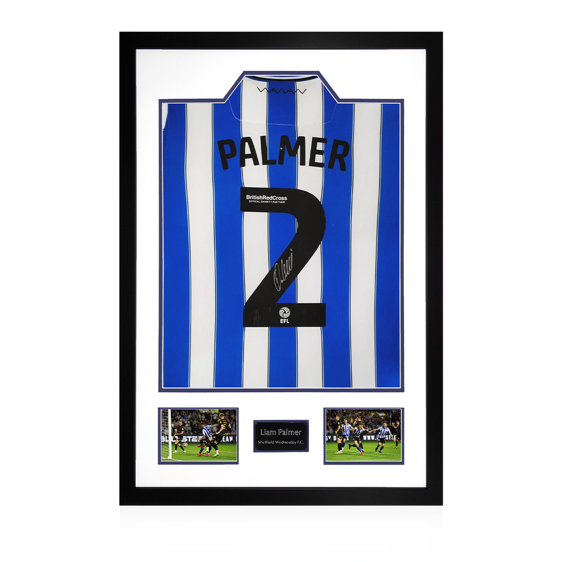 Liam Palmer Signed Sheffield Wednesday Home Shirt Premium Frame