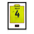 Liam Kelly Match-Worn & Signed Rotherham United Shirt Premium Frame